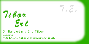 tibor erl business card